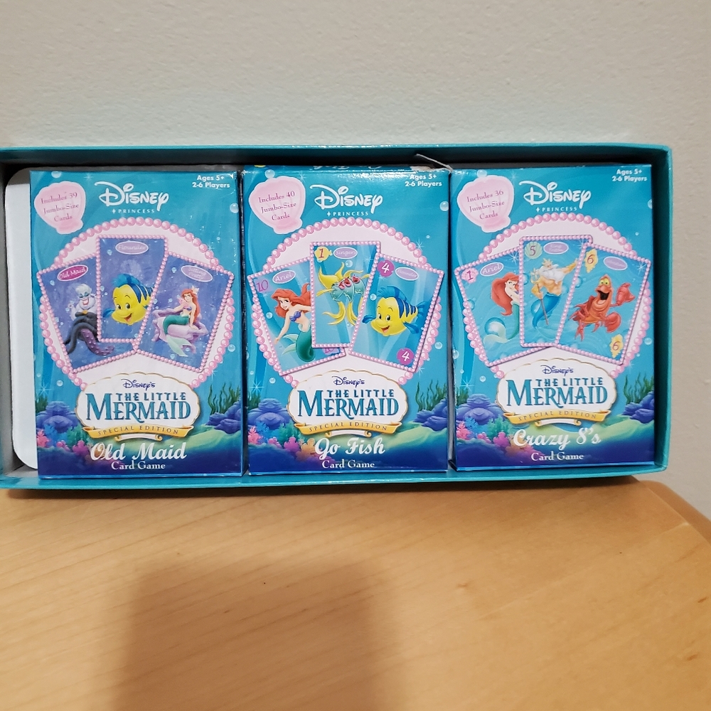 The little mermaid 3 in 1 card game set (2006) - Picture 5 of 7